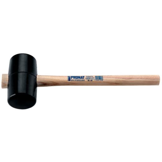 Gummihammer Kopf-D.90mm Kopf-L.139mm schwarz Esche 90 Shore A flache Bahn PROMAT
