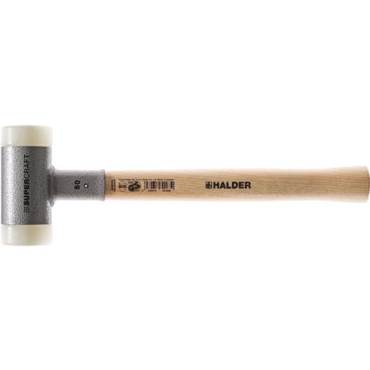 Schonhammer SUPERCRAFT L.380mm Kopf-D.80mm Hickory rückschlagfrei hart Nyl.weiß