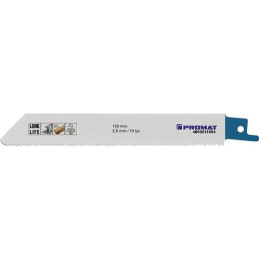 Säbelsägeblatt L.150mm B.19mm TPI 10 2,5mm 5 St./Karte