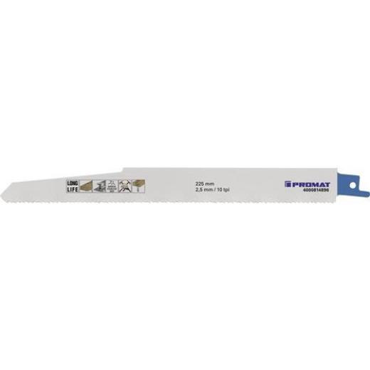 Säbelsägeblatt L.225mm B.22mm TPI 10 2,5mm 3 St./Karte