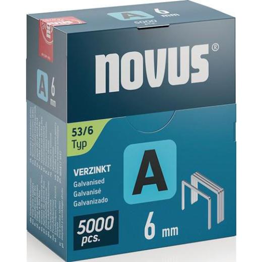Feindrahtklammer A Typ 53 Klammer-B.11,3mm 6mm 0,75mm 5000 St.NOVUS | 6 Stück