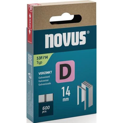 Flachdrahtklammer D Typ 53 F B11,3xL14mm Draht-B.1,25mm 600 St.NOVUS