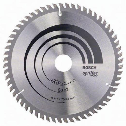 Kreissägeblatt Optiline Wood AD 210mm Z.60 WZ Bohr.30mm Schnitt-B.2,8mm
