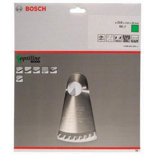 Kreissägeblatt Optiline Wood AD 210mm Z.60 WZ Bohr.30mm Schnitt-B.2,8mm