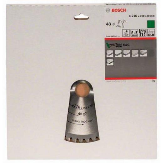 Kreissägeblatt AD 216mm Z.48 WZ/N Bohr.30mm Schnitt-B.2,8mm HM BOSCH