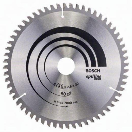 Kreissägeblatt AD 216mm Z.60 WZ/N Bohr.30mm Schnitt-B.2,8mm HM BOSCH