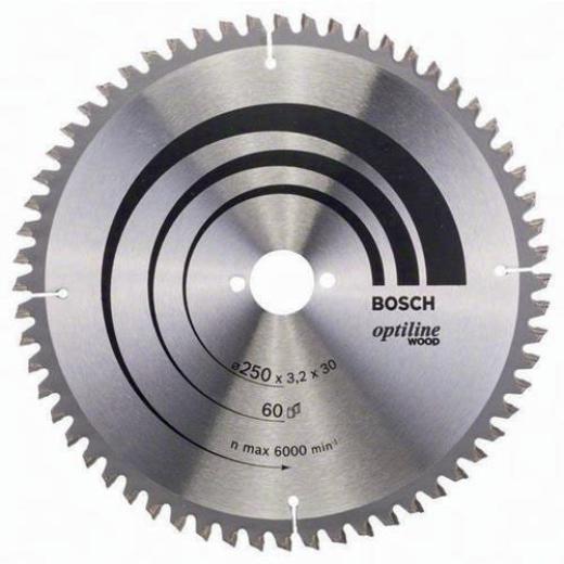 Kreissägeblatt AD 250mm Z.60 WZ/N Bohr.30mm Schnitt-B.3,2mm HM BOSCH