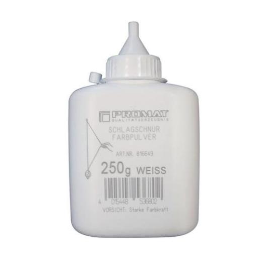 Schlagschnurkreide 250g weiß Ku.-Flasche PROMAT | 10 Stück