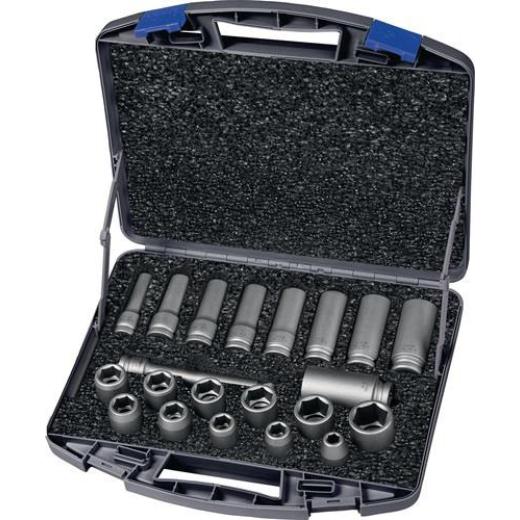 Kraftsteckschlüsselsatz 720 KLS 21 OL 21-tlg.1/2 Zoll kurz u.lang,6-kant ASW