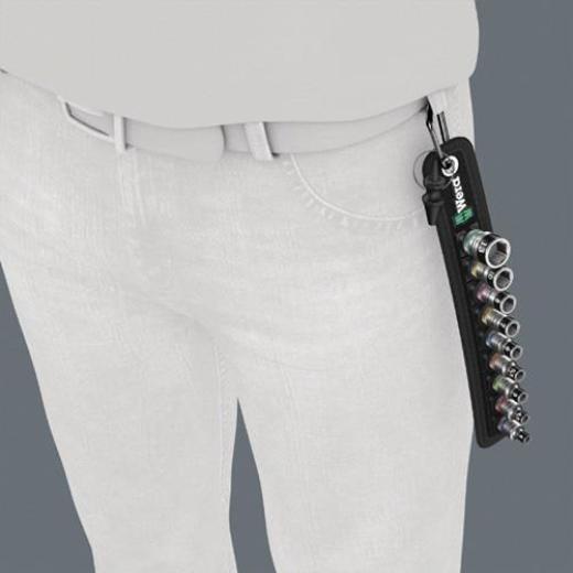 Steckschlüsselsatz Belt 4 9-tlg.1/4 Zoll 5-13mm f.a6-KT.-Schr.WERA