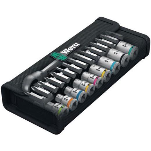 Steckschlüsselsatz 8100 SA 7 Zyklop 28-tlg.1/4 Zoll SW 5-13mm Z.76 6KT WERA