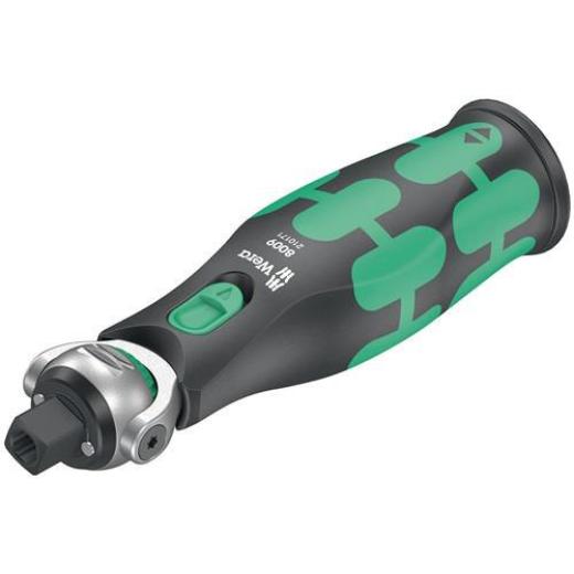 Schwenk- u.U.-Knarre 8009 Zyklop Pocket Set 1 3/8Zoll+1/4 Zoll 72 Z.WERA