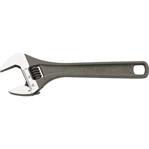 Rollgabelschlüssel 4026 max.24mm L.159mm m.Einstellskala STAHLWILLE
