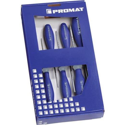 Schraubendrehersatz 6-tlg.TORX® 3K-Griff Rundkl.PROMAT