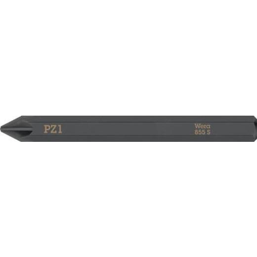 Bit 855 S PZ 1x70mm 1/4 Zoll 855 S PZ 1x70mm L.70mm WERA | 5 Stück