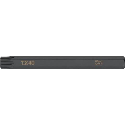 Bit 867 S TORX 40x70mm 1/4 Zoll TORX 40x70mm L.70mm WERA | 5 Stück