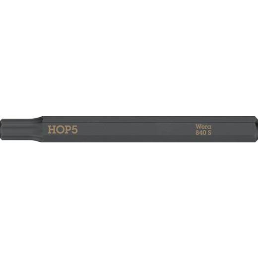 Bit 840 S Hex-Plus 5,0x70mm 1/4 Zoll Hex-Plus 5,0x70mm L.70mm WERA | 5 Stück