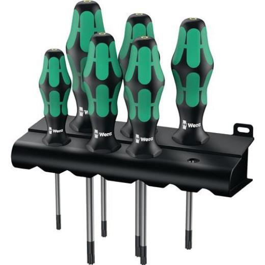 Schraubendrehersatz 367/6 TORX BO 6-tlg.TORX® m.Bohr.2K-Griff Rundkl.WERA