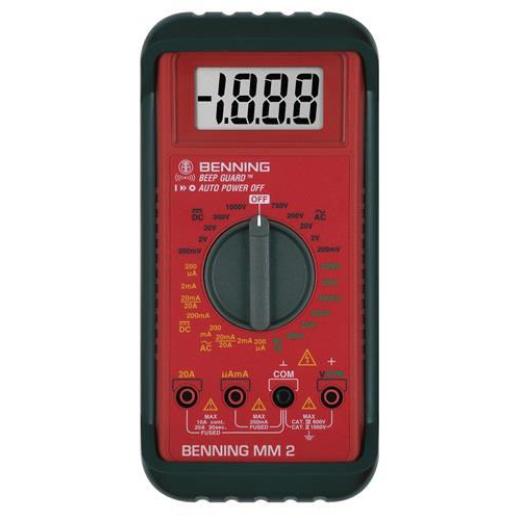 Multimeter MM 2 0,1 mV-750 V AC,0,1 mV-1000 V DC RMS BENNING