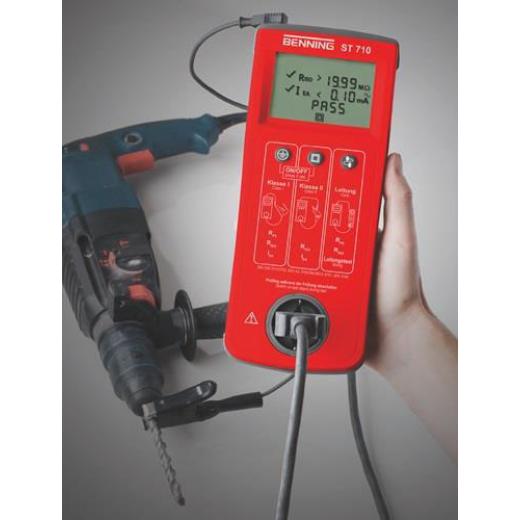 Gerätetester ST 710 2500 Prüflinge/mit Prüfgerät/Prüfleitung L270xB115xH55mm