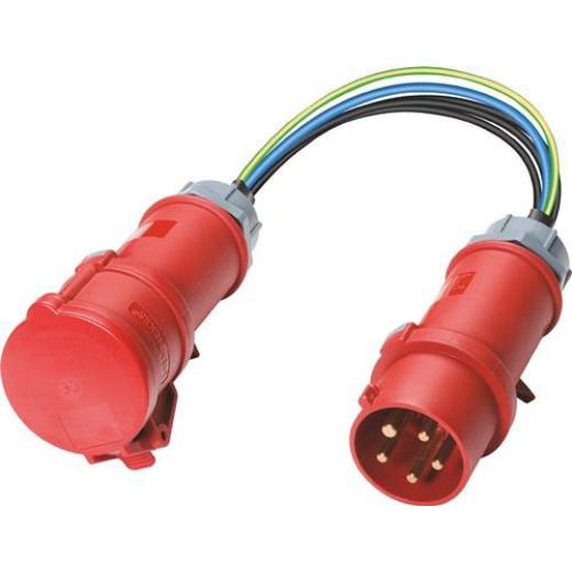 Messadapter f.3-phasige Verbraucher 32 A CEE-Stecker an CEE-Kupplung BENNING