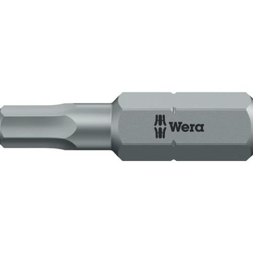 Bit 840/1 Z 1/4 Zoll 2,0mm L.25mm zähhart,HEX-Plus WERA | 10 Stück