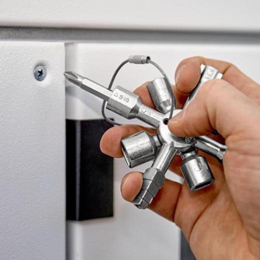 Schaltschrankschlüssel TwinKey® 6 Funktionen m.Magnet Verb.KNIPEX