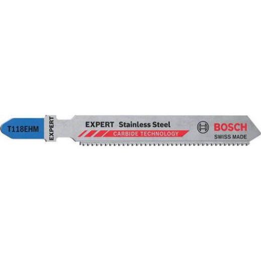 Stichsägeblatt Stainless Steel T 118 EHM Gesamt-L.83mm Zahnt.1,4mm 3 St./Karte