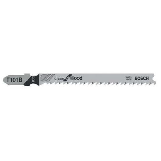 Stichsägeblatt T 101 B Gesamt-L.100mm Zahnt.2,7mm HCS 5 St./Karte BOSCH
