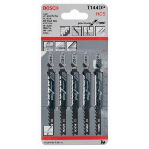 Stichsägeblatt T 144 DP Gesamt-L.100mm Zahnt.4mm HCS 5 St./Karte BOSCH