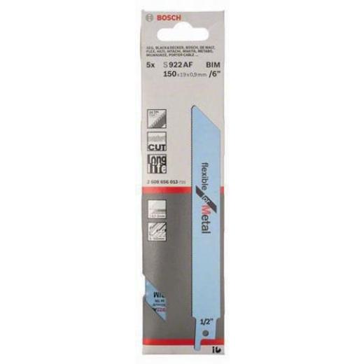 Säbelsägeblatt S 922 AF L.150mm B.19mm TPI 24 1mm gewellt,gefr.5 St./Karte BOSCH