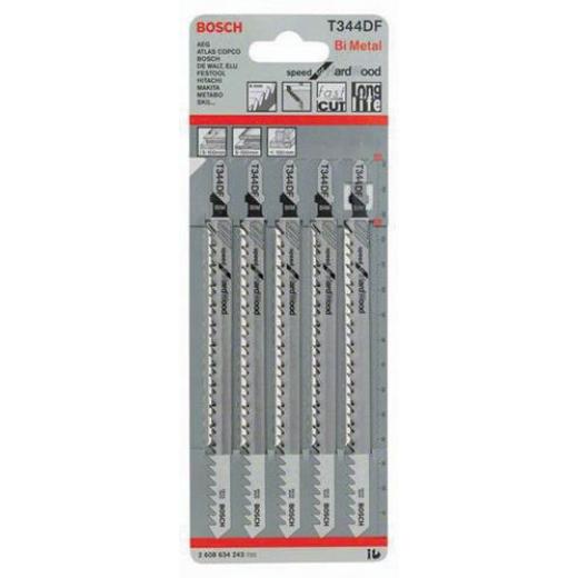 Stichsägeblatt T 344 DF Speed for Hard Wood L.152mm Zahnteilung 4mm BIM 5er Pack