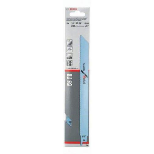 Säbelsägeblatt S 1122 BF L.225mm B.19mm TPI 14 1,8mm geschr.,gefr.5er Pk.BOSCH