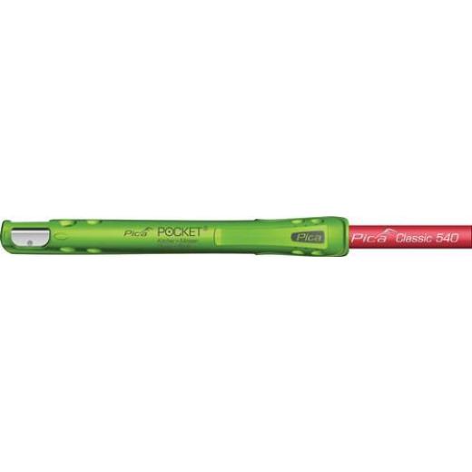Köcher Pocket f.Blei-/Markierstifte m.Spitzmesser m.1 Steinhauerbleibstift PICA