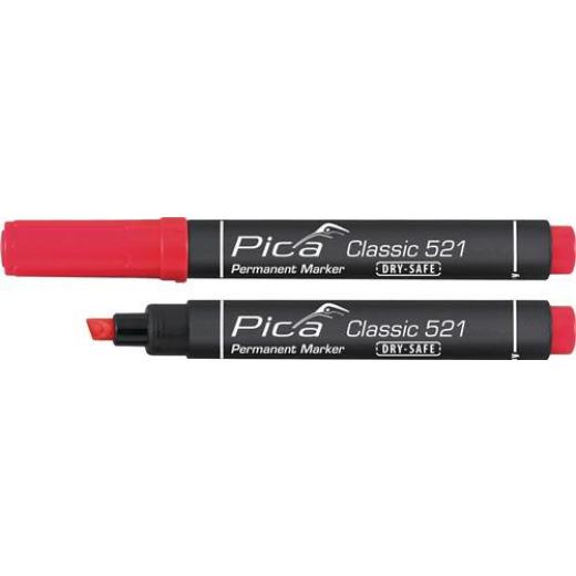 Permanentmarker Classic rot Strich-B.2-6mm Keilspitze PICA | 10 Stück