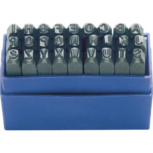 Schlagbuchstabensatz 329 27-tlg.Großbuchstaben A-Z Schrift-H.4mm in Ku.-Box