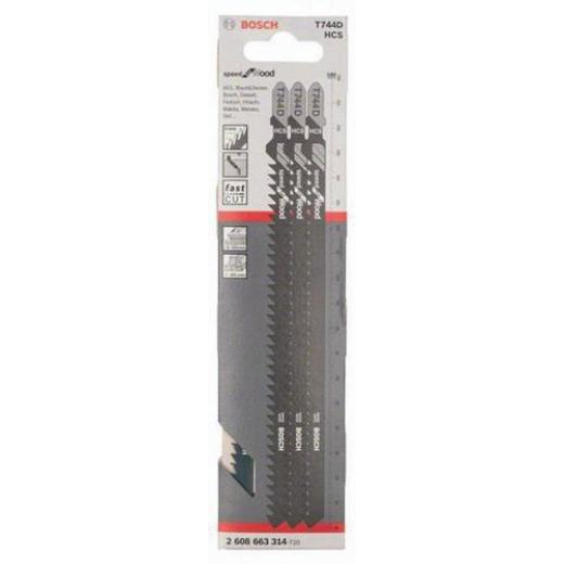 Stichsägeblatt T 744 D Speed for Wood L.180mm Zahnteilung 4mm HCS 3er PackBosch