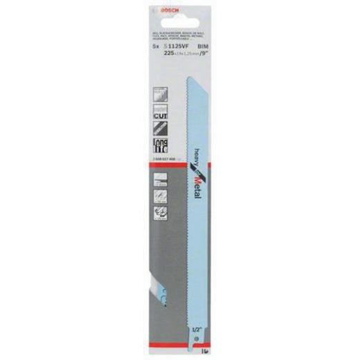 Säbelsägeblatt S 1125 VF L.225mm B.19mm TPI 10/14 1,8/2,6mm varioverz. 5er Pk.