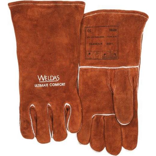 Schweißerhandschuhe Gr.L (9) braun Rindspaltleder 5 PA | 5 Stück