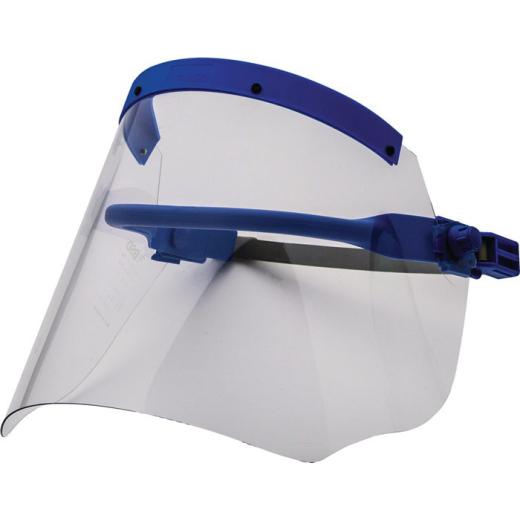 Elektrikerschutzschild glasklar,m.Helmhalterung 500x250mm