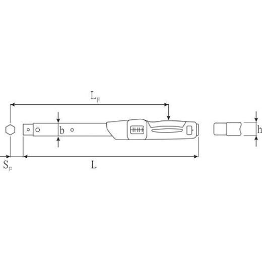 Drehmomentschlüssel 730N/100 200-1000 Nm 22x28mm STAHLWILLE