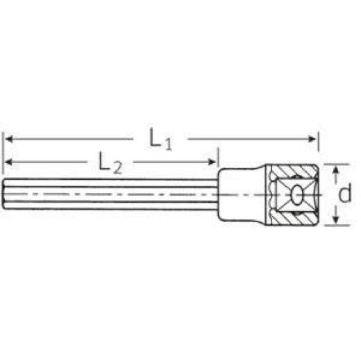 Steckschlüsseleinsatz 2054 14 1/2 Zoll 6 kant SW 14mm L.140mm STAHLWILLE