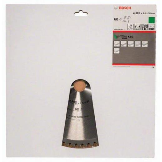 Kreissägeblatt Optiline Wood AD 305mm Z.60 WZ/N Bohr.30mm Schnitt-B.2,5mm