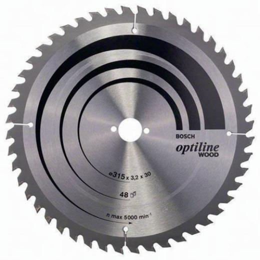 Kreissägeblatt Optiline Wood AD 315mm Z.48 WZ Bohr.30mm Schnitt-B.3,2mm HM BOSCH