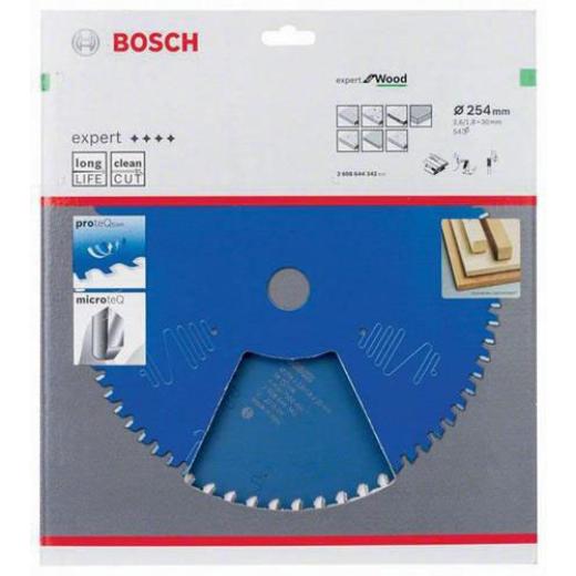 Kreissägeblatt AD 254mm Z.54 WZ Bohr.30mm Schnitt-B.2,6mm HM BOSCH