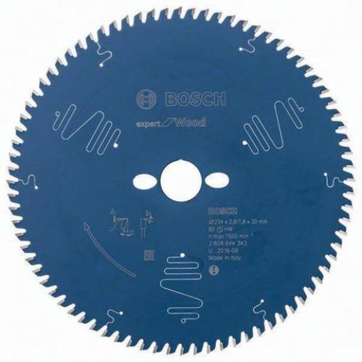 Kreissägeblatt AD 254mm Z.80 WZ Bohr.30mm Schnitt-B.2,6mm HM BOSCH