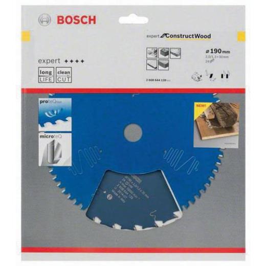 Kreissägeblatt AD 190mm Z.24 WZ Bohr.30mm Schnitt-B.2mm HM BOSCH