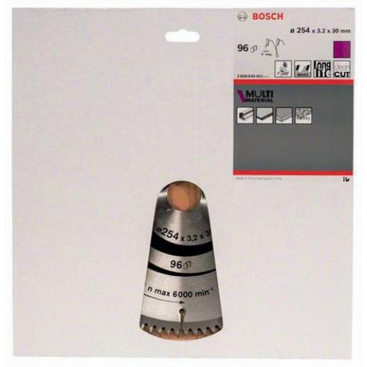 Kreissägeblatt AD 254mm Z.96 HLTCG Bohr.30mm Schnitt-B.3,2mm HM BOSCH