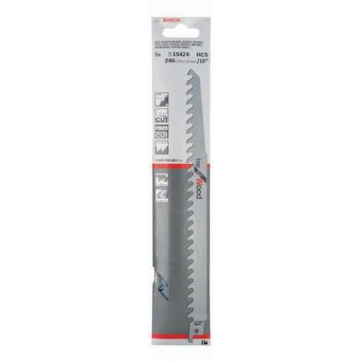 Säbelsägeblatt S 1542 K L.240mm B.19mm TPI 3 8,5mm 5 St./Karte