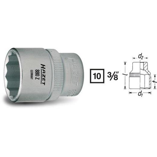 Steckschlüsseleinsatz 880Z 3/8 Zoll 12-kant SW 11mm L.26mm HAZET